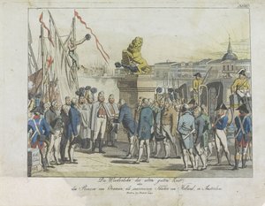 Komst van de Souverein Vorst te Amsterdam, 1813. Eski güzel günlerin dönüşü, (...) Orange Prensi, Hollanda