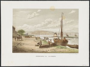 Culemborg yakınlarındaki Kuilenburg demiryolu köprüsü, 1868 Culemborg
