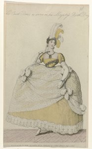 La Belle Assemblee, 1 Temmuz 1808, No. 32: Mahkeme Elbisesi (...) by Anonymous