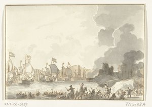 İngiliz ve Hollanda Filolarının Cadiz'e Çıkarması, 1702 by Anonymous