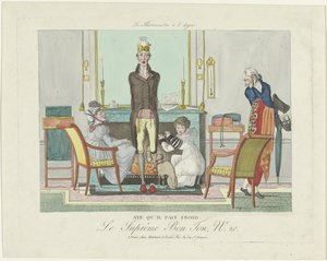 Le Supreme Bon Ton, 8 Derece Termometre, 1800-1815, No. 20: Evet, hava soğuk. by Anonymous