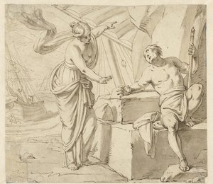 Minerva Odysseus'a görünür by Anonymous