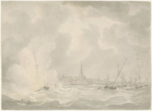 Jan van Speijk'in teknesinin patlaması, 1831 by Anonymous