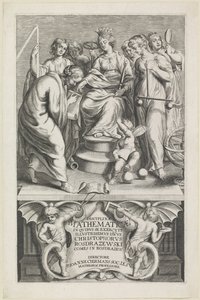Kişiliği van de Wiskunde Başlık sayfası: Christophorus Rosdrazewski, Discipline of Mathematics, [1640-1648] by Anonymous