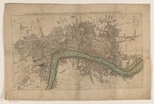 Plattegrond van Londra, 1761 1761 yılına kadar yeni binalarla birlikte Londra, Westminster ve Southwark