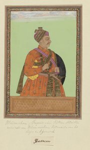 Sultan Abdullah'ın sayfalarından olan Musa Han'ın portresi; Neknam-Khan'dan sonra Karnatak'ın ordu komutanı olarak görev yaptı. by Anonymous
