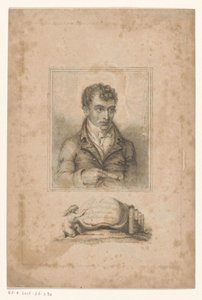 Robert Mount portresi, Londra mücellit ve matbaa satıcısı R. Mount, Bookbinder, Printseller & Portfolio Maker (nesne üzerindeki başlık) by Anonymous