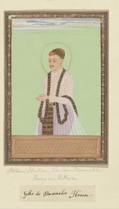 Bara Malik'in oğlu Sultan İbrahim'in portresi, babasından sonra Golconda'ya hükmetti. by Anonymous