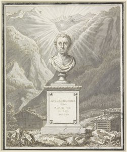 Johann Jakob Scheuchzer'in portre büstü by Anonymous