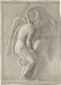 Leda ve kuğu ile Rölyef by Anonymous