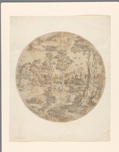 Yuvarlak fantezi manzara by Anonymous