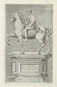 Ruiterstandbeeld van Marcus Aurelius Antieke Roma'da yontulmuş (seri başlığı) halka açık yerlerde görünen Roma şehrinin antik heykellerinin simgeleri (dizi başlığı) by Anonymous