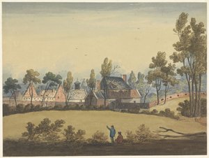 Hougoumont kalıntıları Yedi tabak Waterloo ve çevresi (seri başlığı) by Anonymous