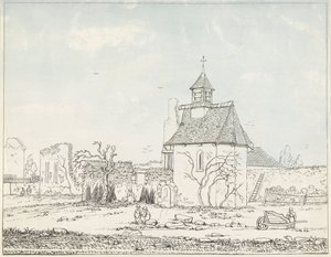 Hougoumont kalıntıları Yedi tabak Waterloo ve çevresi (seri başlığı) by Anonymous