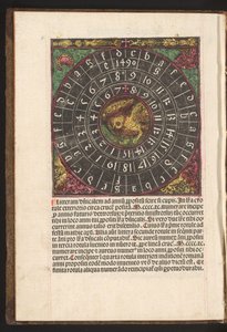 Pazar mektubunu belirleme programı (littera dominicalis) by Anonymous
