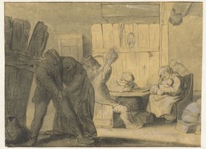 Çiftlik iç sahnesi by Anonymous