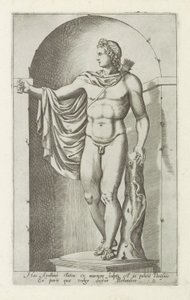Heykeltıraş Apollon Apollo Belvedere Apollon'un bu heykeli, Papa'nın sarayında mermerden oyulmuştur (...) (nesne üzerindeki başlık) Roma'daki Antieke heykelleri (dizi başlığı) Roma şehrinin antik heykellerinin ikonları halka açık yerlerde görül by Anonymous