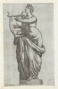 Heykeltıraş van Apollo Apollo'nun Farnesian evindeki timanlid çalışması (nesne üzerindeki başlık) Roma'daki Antieke heykeli (dizi başlığı) Roma şehrinin halka açık yerlerde görülen antik heykellerinin ikonları (dizi başlığı) by Anonymous