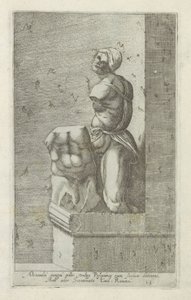 Heykeltıraş van Pasquino Büyük asker İskender, genellikle Pasquinus ve Focius Roma