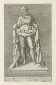 Heykeltıraş van Priapus Priapus Alexander de grande'nin evindeki portre (nesne üzerindeki başlık) Roma'da heykelsi yapılmış Antieke (seri başlığı) halka açık yerlerde görünen Roma şehrinin antik heykellerinin simgeleri (dizi başlığı) by Anonymous