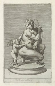 Heykeltıraş van Venüs ve Evdeki Venüs'ü Sevin Kartı. Farnese (nesne üzerindeki başlık) Roma'da heykelsi yapılmış Antieke (dizi başlığı) Roma şehrinin antik heykellerinin halka açık yerlerde görülen ikonları (dizi başlığı) by Anonymous