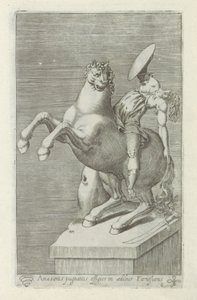 Heykeltıraş van een Amazone te paard Farnesian evinde dövüşen Amaso