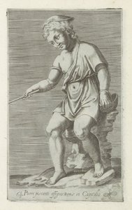 Sculptuur van een issende jongen Capitol