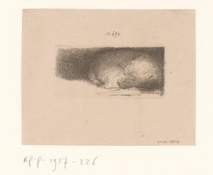 Uyuyan köpek yavrusu by Anonymous