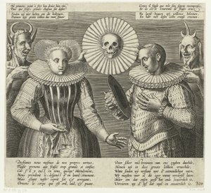 Sert ruff üzerinde karikatür, yaklaşık 1600 by Anonymous