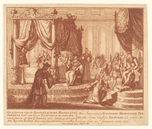 Pfalz-Neuburg İmparatoriçesi Eleanor'un ölüm döşeği, 19 Ocak 1720 Kyserin Eleonora Magdalena Theresa woad'ın ölümü. 65 Yaşındaki Kyser Leopold'un Iaren (...) (nesnedeki başlık) by Anonymous