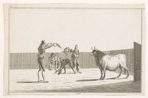 Banderillalı boğa güreşçisi Coleccion de las Principales suertes de una corrida de toros (nesne üzerinde seri başlığı) En önemli boğa güreşi manevralarının toplanması (seri başlığı) by Anonymous
