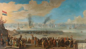 Livorno yakınlarındaki Savaş (14 Mart 1653) by Anonymous