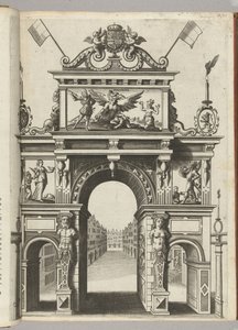 Ernst Belgica'yı Discordia'dan kurtarırken Zafer Kapısı, 1594 by Anonymous