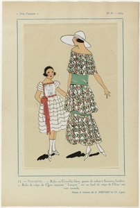 Çok Parisli, 1923, No 6: 11.-SOEURETTE. - 1. Beyaz Crisseldy elbise... by Anonymous