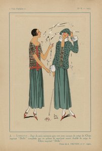 Çok Parisli. Moda, Şık, Çok Parisli Zarafet, 1923, No 8: 2.- DRAGONFLY. / Fas saten etek... by Anonymous