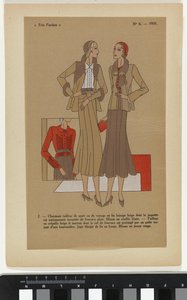 Çok Parisli. La Mode, Le Chic, L'Elegance Çok Parisli, 1931, No. 6: 2. - Büyüleyici spor takım elbise... by Anonymous