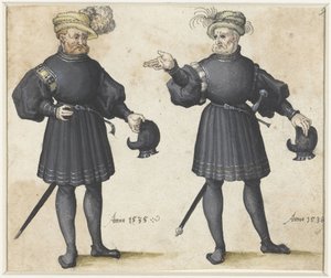 Siyah giysili iki saray by Anonymous