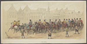 Utrecht maskeli balo, plaka a: soylular, 1856 Asalet. (nesne üzerindeki başlık) Hollanda Özgürlüğünün Kurucuları, (William I zamanında) H.H. Utrechtsche Hooge