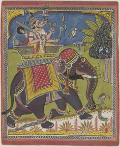 Varaha (Domuz olarak Vişnu) bir Fil sürme by Anonymous
