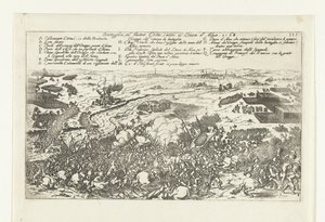 Veldslag aan de rivier de Gete, 1568 Alva Dükü altında Geta Nehri Savaşı. 1568 (nesne üzerindeki başlık) by Anonymous