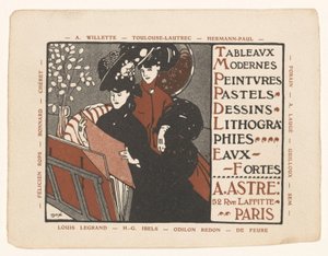 Paris'teki sanat tüccarı Achille Astre'nin kartviziti by Anonymous