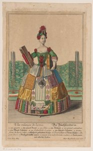 Kitap kostümlü kadın Relieur de livres / Der Buchbinder (nesne üzerindeki başlık) by Anonymous