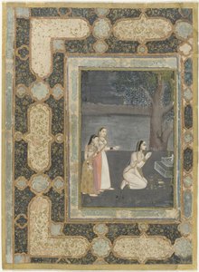 Bir linga sunağının önündeki kadınlar (Bhairavi ragini) by Anonymous