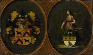 Pieter Courten ve Hortensia del Prado çiftinin arması, 1625 by Anonymous