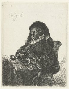 Siyah eldivenli dul Bir dul olarak Rembrandt