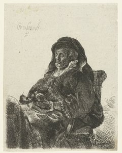Siyah eldivenli dul Bir dul olarak Rembrandt