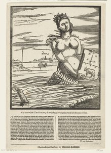 Edam Deniz Kızı, 1403 Vahşi bir Deniz Hanımından, welcke ghevanghen Purmer-Meer değildi (nesnedeki başlık) by Anonymous
