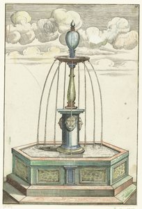 Kısa sütunlu altıgen lavabo Architectura Curiosa Nova (dizi adı) by Anonymous