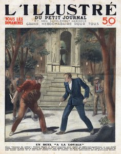 Adil bir düello: Gustave Hoyau ve Alfred Lessene, geceleri square des Innocents aux Halles
