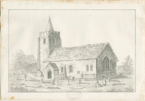 Acton Trussell Kilisesi : karakalem, nd [?19th Century] (çizim) by Anonymous Anonymous